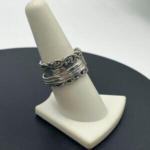 Paz Israel Sterling Silver 
Lace‎ Scroll Design Anxiety Fidget Spinner Ring 8.5